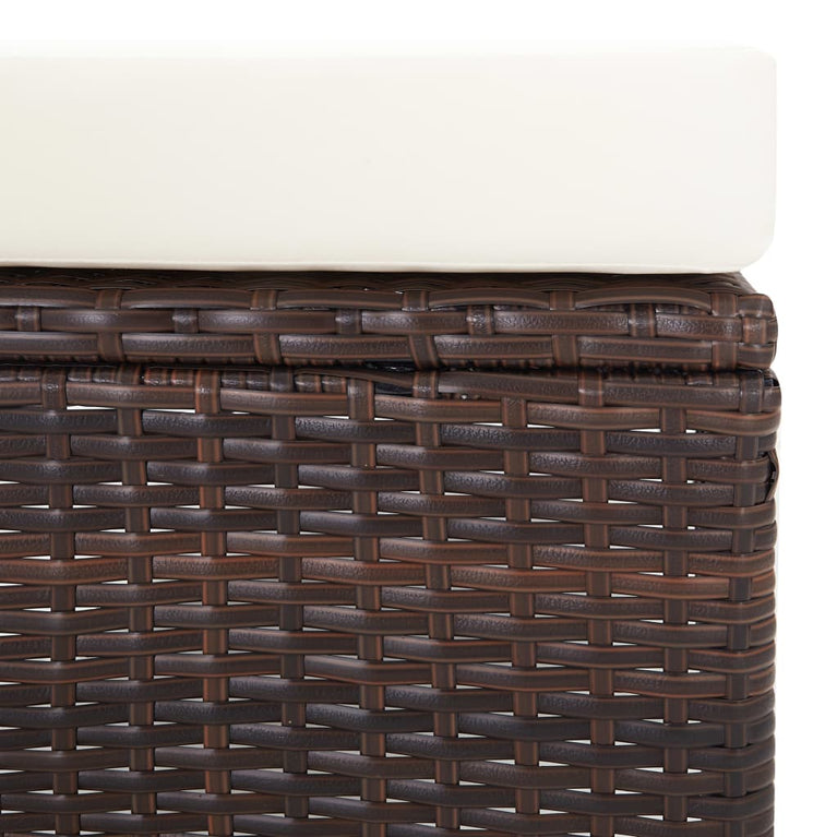 3-delige Loungeset met kussens poly rattan bruin MeubelReus
