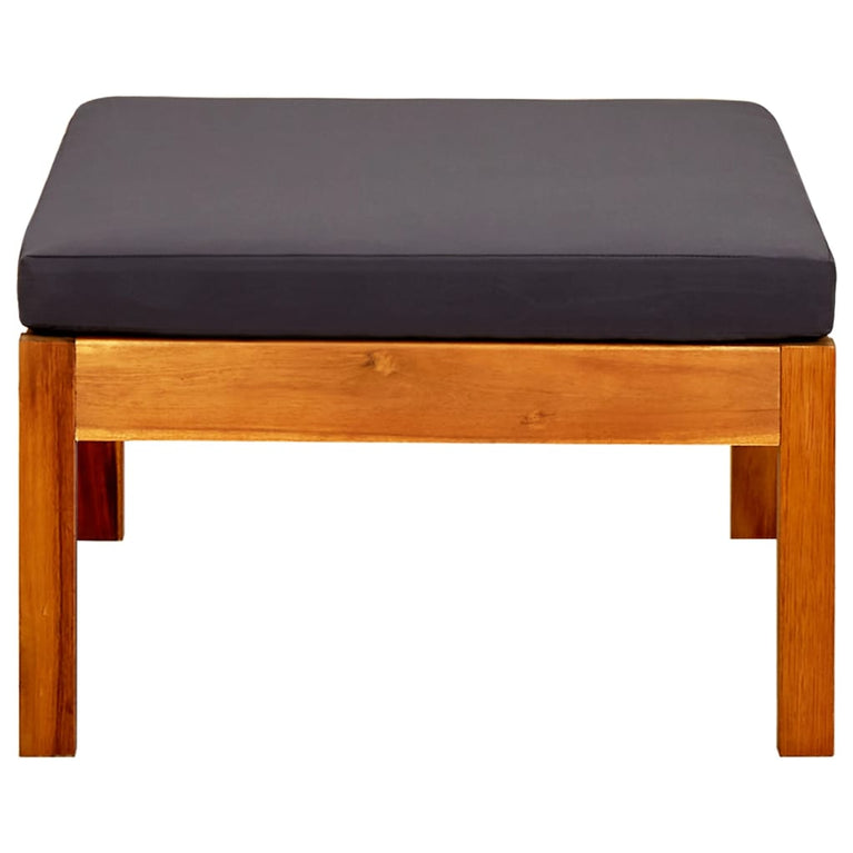 Tuinbank met luifel en voetenbanken massief acaciahout MeubelReus