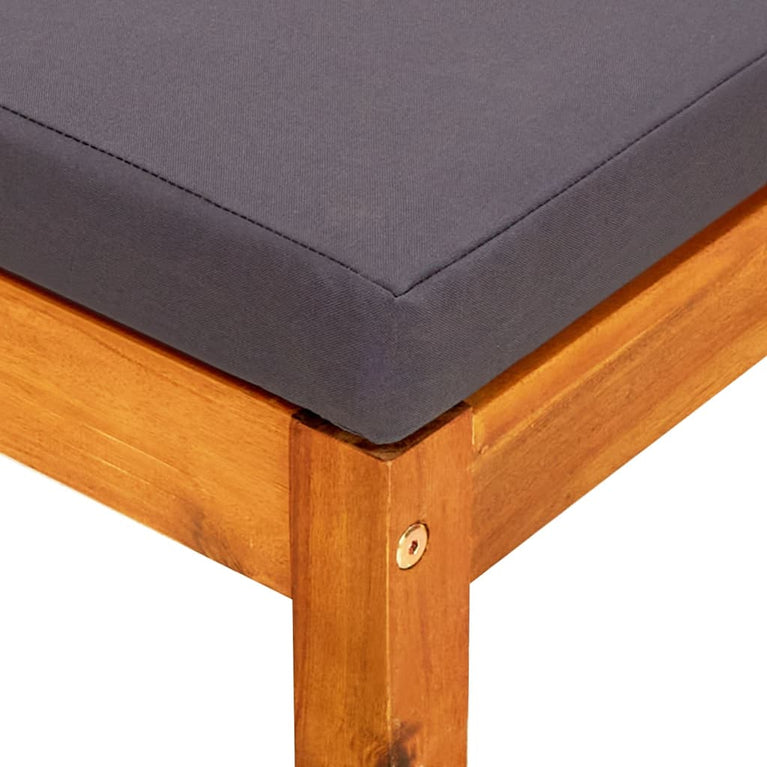 Tuinbank met tafel en voetenbanken massief acaciahout MeubelReus