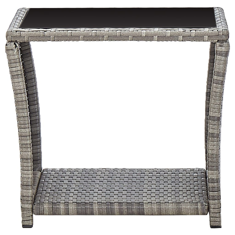 3-delige Loungeset met kussens poly rattan grijs MeubelReus