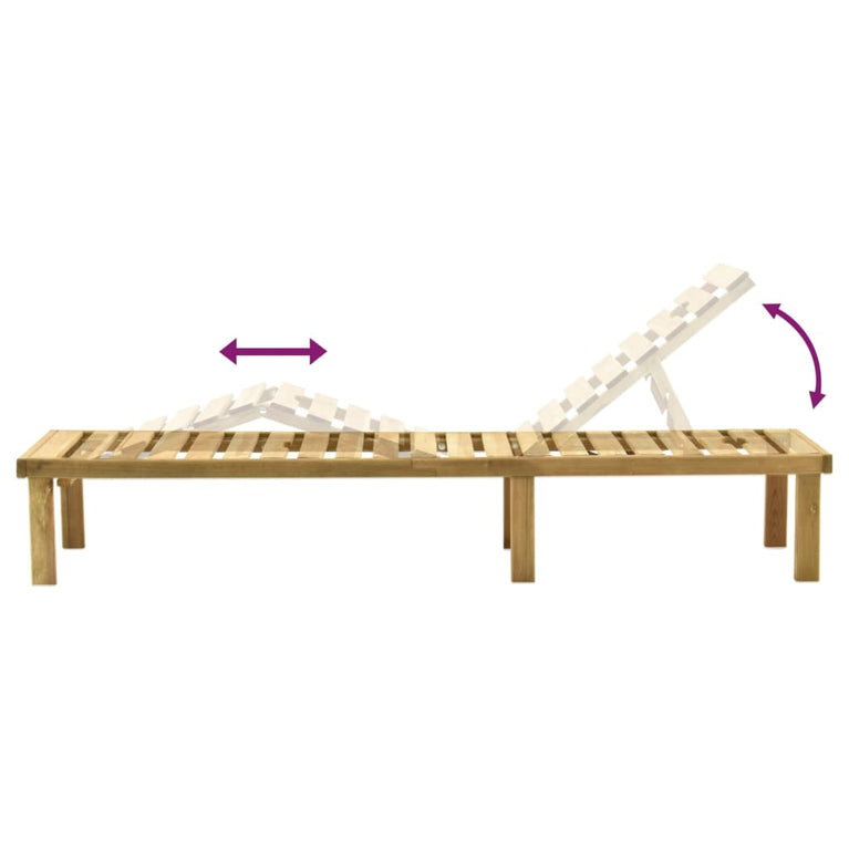 Ligbed geïmpregneerd grenenhout MeubelReus
