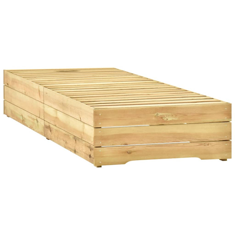 Ligbed met tafel groen geïmpregneerd grenenhout MeubelReus