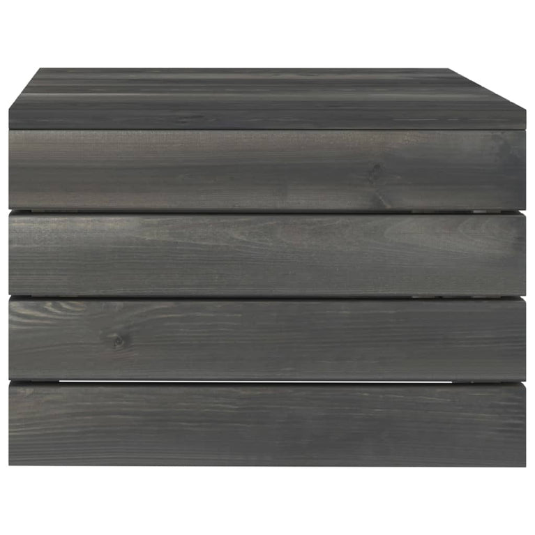 Tuintafel pallet massief grenenhout donkergrijs MeubelReus