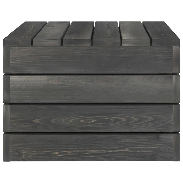 Tuintafel pallet massief grenenhout donkergrijs MeubelReus