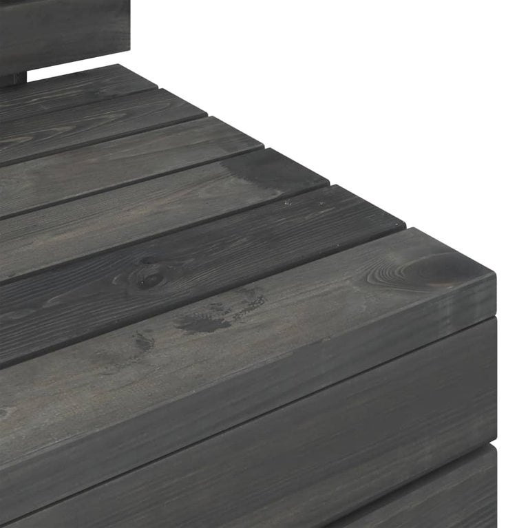 2-delige Loungeset pallet massief grenenhout donkergrijs MeubelReus