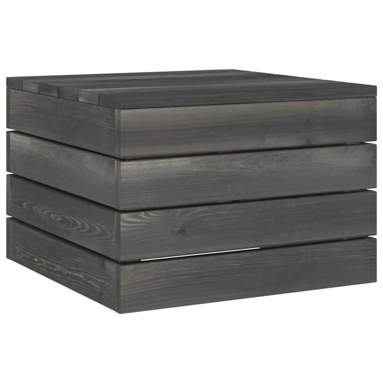 2-delige Loungeset pallet massief grenenhout donkergrijs MeubelReus