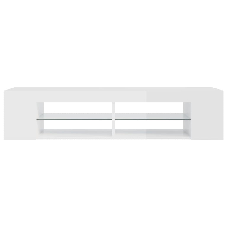 Tv-meubel met LED-verlichting 135x39x30 cm hoogglans wit MeubelReus
