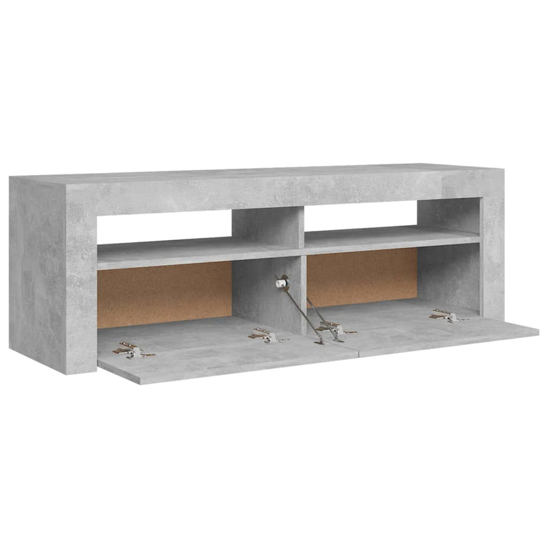 Tv-meubel met LED-verlichting 120x35x40 cm betongrijs MeubelReus