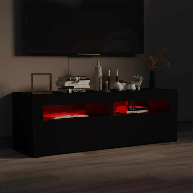 Tv-meubel met LED-verlichting 120x35x40 cm zwart MeubelReus