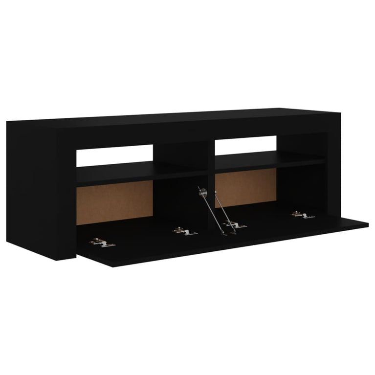Tv-meubel met LED-verlichting 120x35x40 cm zwart MeubelReus