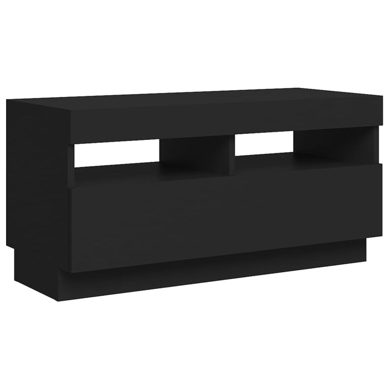 Tv-meubel met LED-verlichting 80x35x40 cm zwart MeubelReus