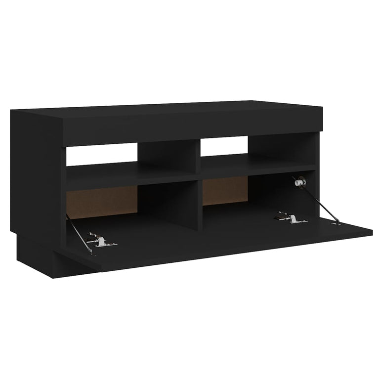 Tv-meubel met LED-verlichting 80x35x40 cm zwart MeubelReus