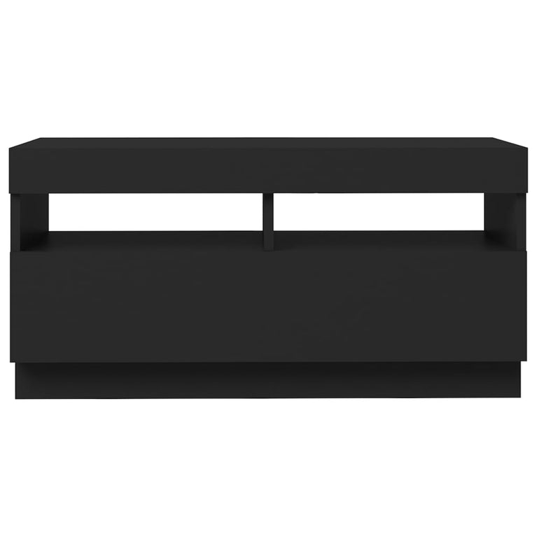 Tv-meubel met LED-verlichting 80x35x40 cm zwart MeubelReus