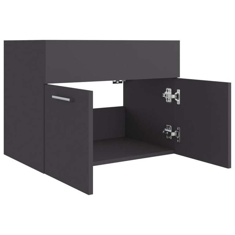 Wastafelkast 60x38,5x46 cm spaanplaat grijs MeubelReus