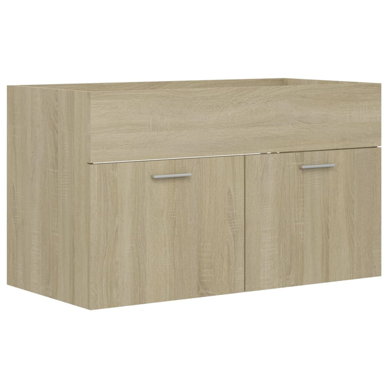 Wastafelkast 80x38,5x46 cm spaanplaat sonoma eikenkleurig MeubelReus