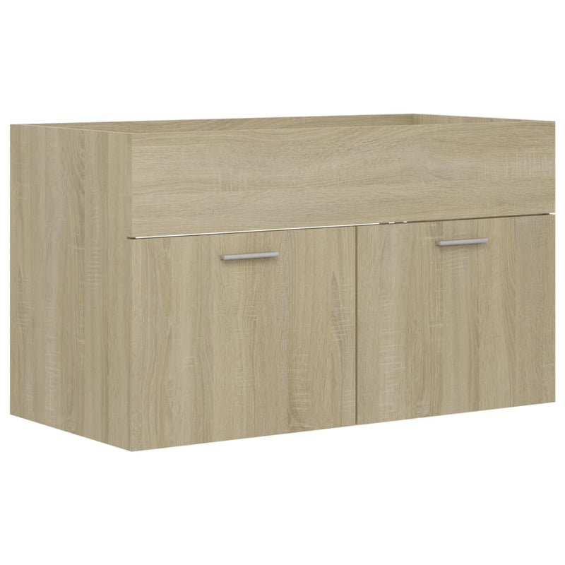 Wastafelkast 80x38,5x46 cm spaanplaat sonoma eikenkleurig MeubelReus