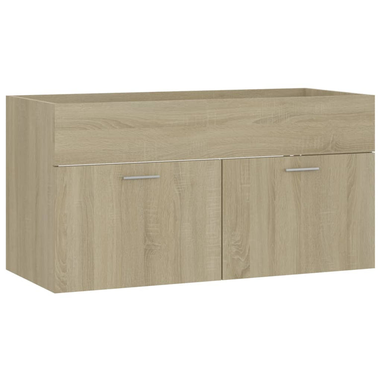 Wastafelkast 90x38,5x46 cm spaanplaat sonoma eikenkleurig MeubelReus