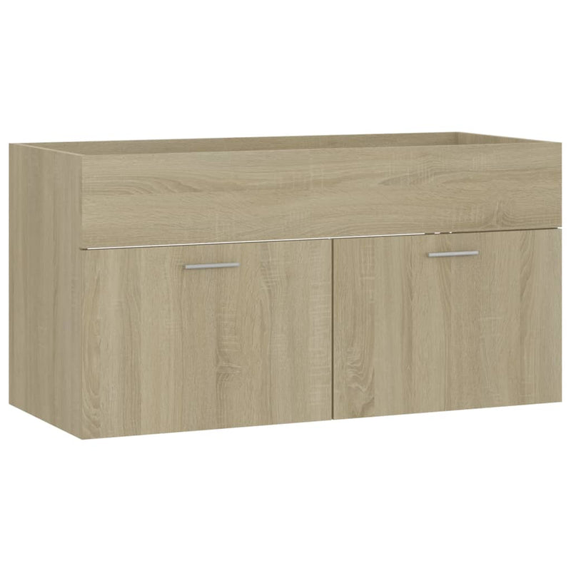 Wastafelkast 90x38,5x46 cm spaanplaat sonoma eikenkleurig MeubelReus