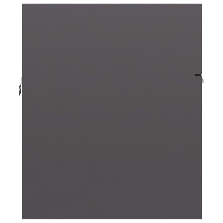 Wastafelkast 90x38,5x46 cm spaanplaat hoogglans grijs MeubelReus