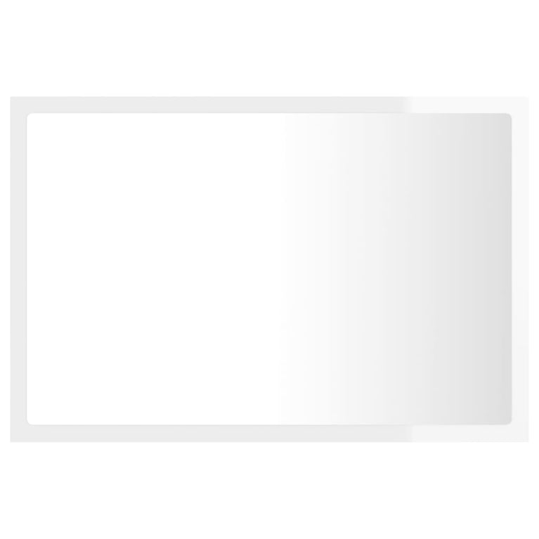 Badkamerspiegel LED 60x8,5x37 cm acryl hoogglans wit MeubelReus