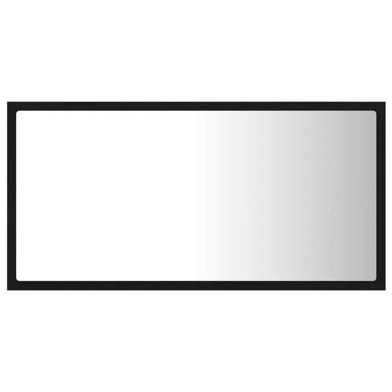 Badkamerspiegel LED 80x8,5x37 cm acryl zwart MeubelReus