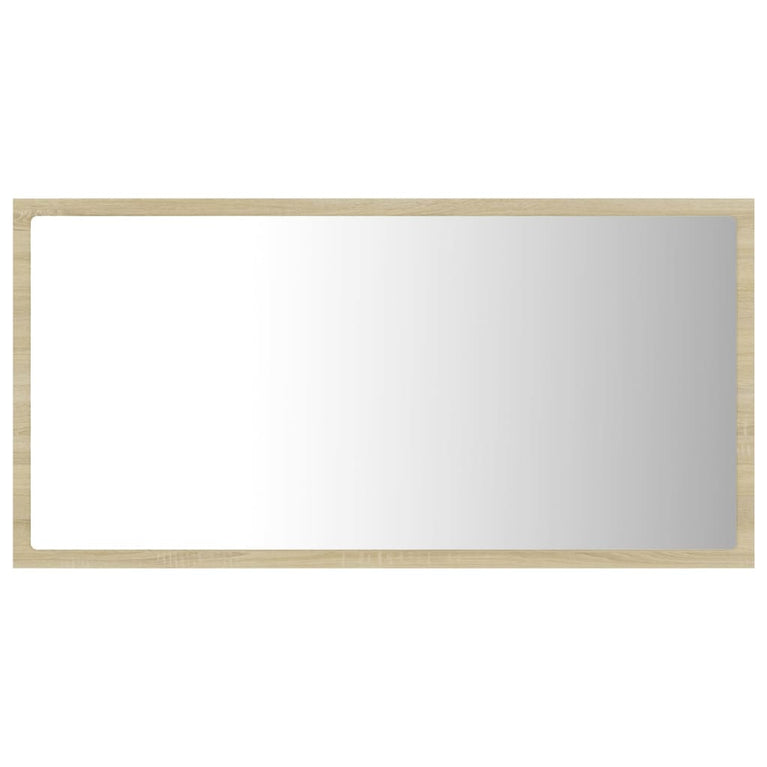 Badkamerspiegel LED 80x8,5x37 cm acryl sonoma eikenkleurig MeubelReus
