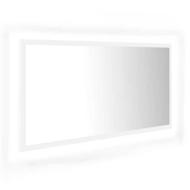 Badkamerspiegel LED 90x8,5x37 cm acryl wit MeubelReus
