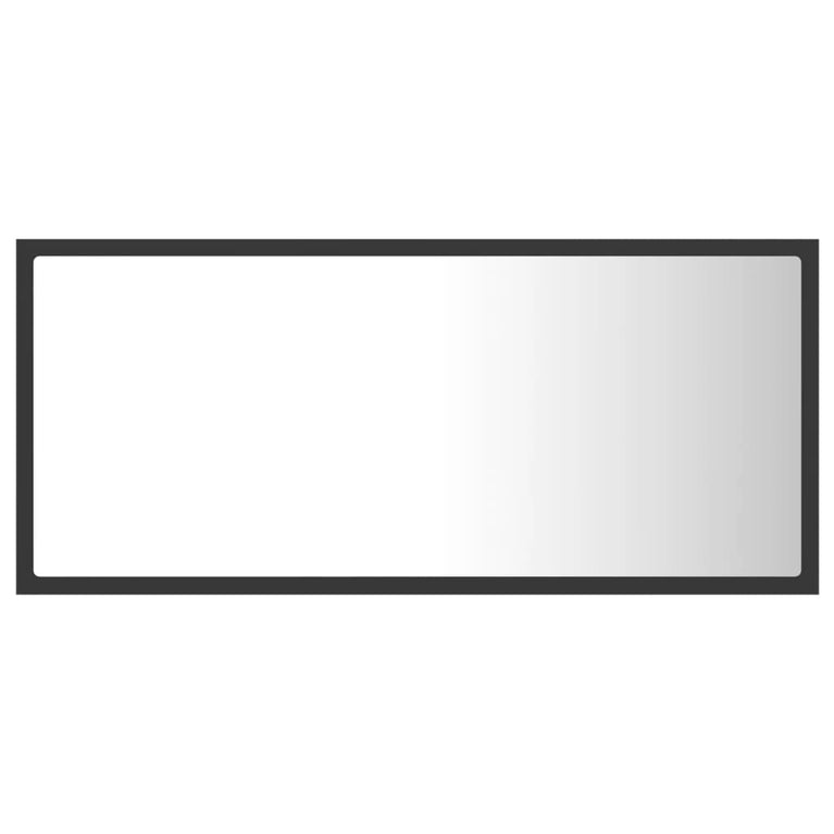 Badkamerspiegel LED 90x8,5x37 cm acryl grijs MeubelReus