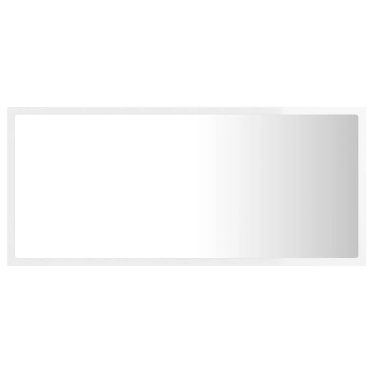 Badkamerspiegel LED 90x8,5x37 cm acryl hoogglans wit MeubelReus