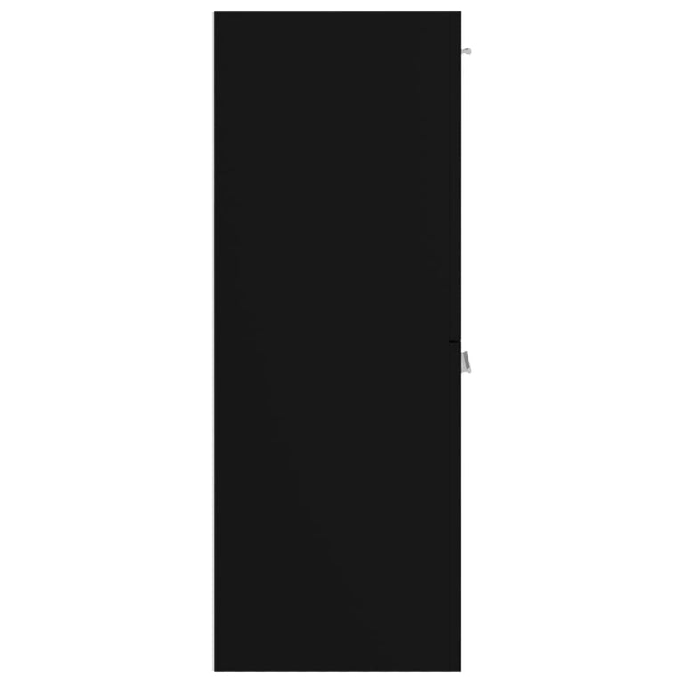 Badkamerkast 30x30x80 cm spaanplaat zwart MeubelReus