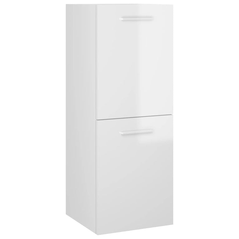 Badkamerkast 30x30x80 cm spaanplaat hoogglans wit MeubelReus