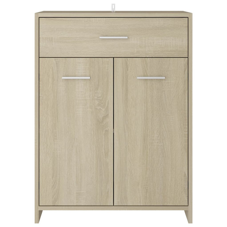 Badkamerkast 60x33x80 cm spaanplaat sonoma eikenkleurig MeubelReus