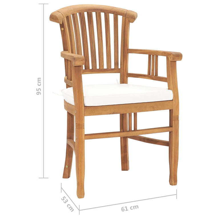 7-delige Tuinset met kussens massief teakhout MeubelReus