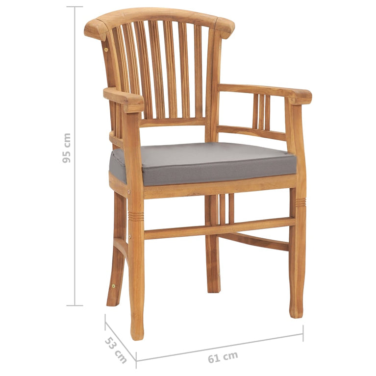 7-delige Tuinset met kussens massief teakhout MeubelReus