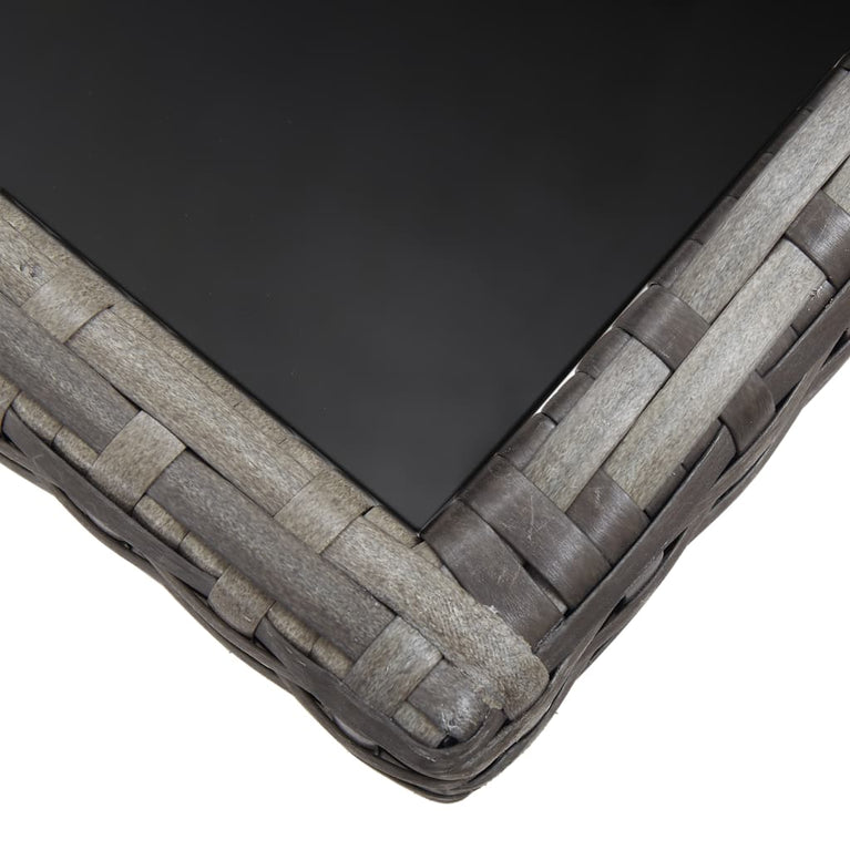 5-delige Tuinset poly rattan antracietkleurig en grijs