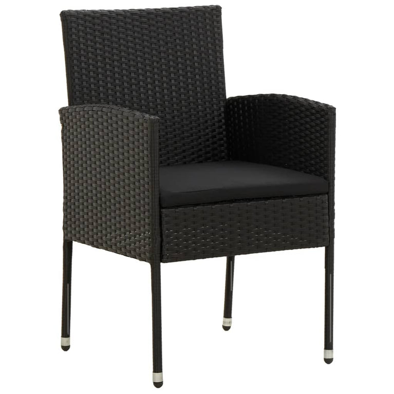 9-delige Tuinset poly rattan zwart MeubelReus