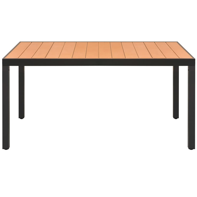 7-delige Tuinset PVC-rattan zwart en bruin