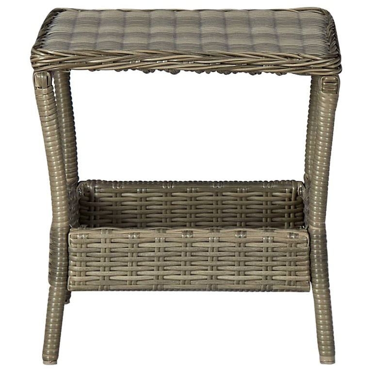 3-delige Loungeset met kussens poly rattan bruin MeubelReus