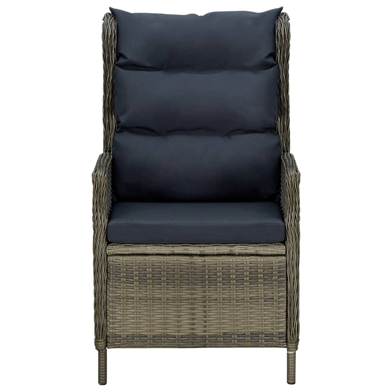 3-delige Loungeset met kussens poly rattan bruin MeubelReus