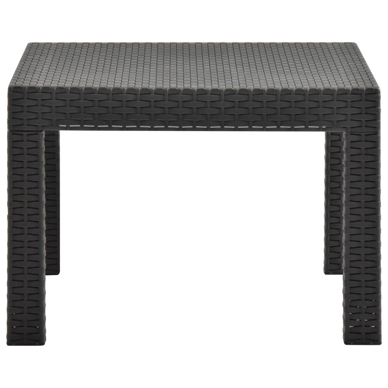 Tuintafel 58x58x41 cm PP rattan antracietkleurig MeubelReus