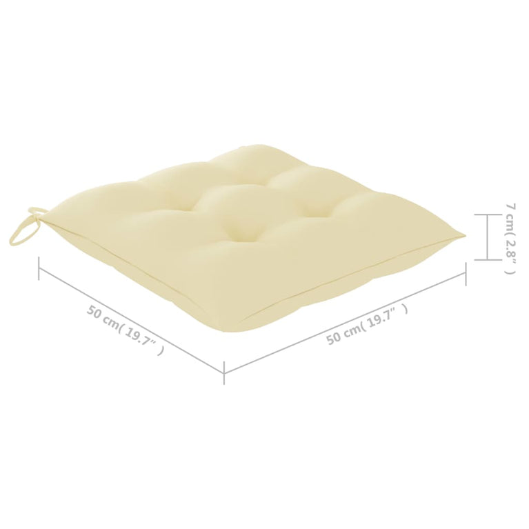 Tuinstoelen 2 st met kussens massief acaciahout MeubelReus