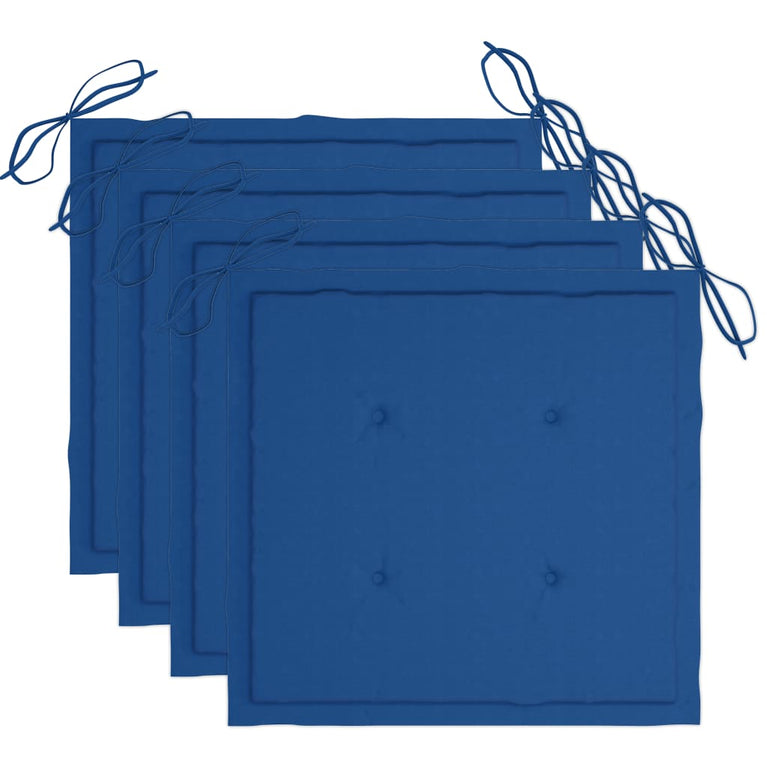 Tuinstoelen 4 st met kussens massief acaciahout grijs MeubelReus