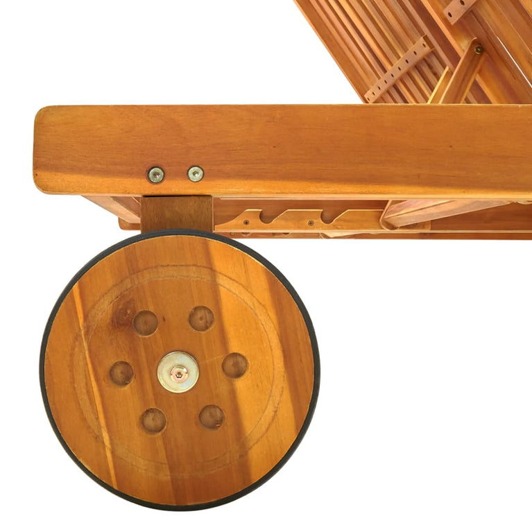 Ligbed 2-persoons met kussens massief acaciahout MeubelReus