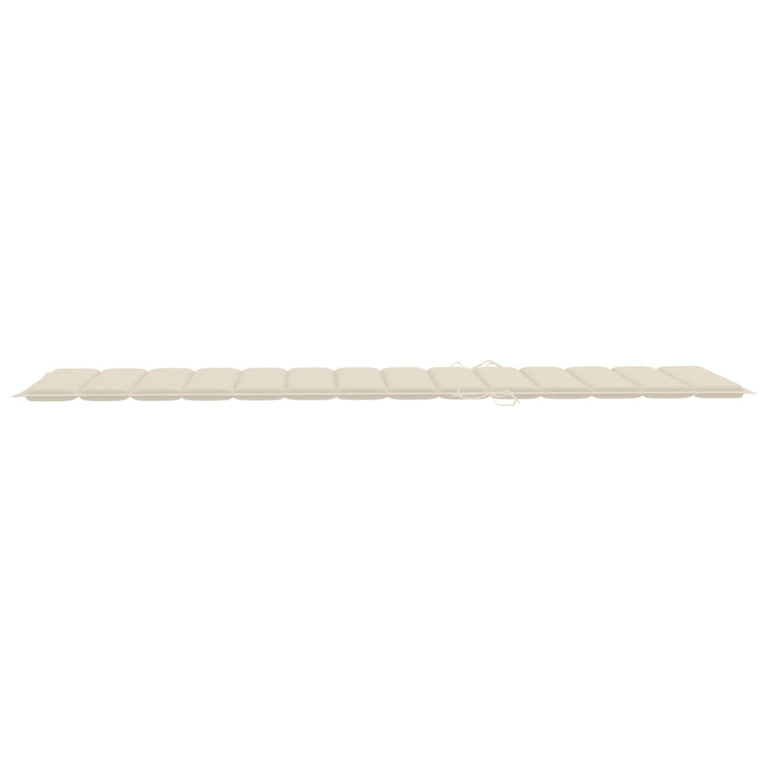 Ligbed met kussen massief acaciahout en gegalvaniseerd staal MeubelReus