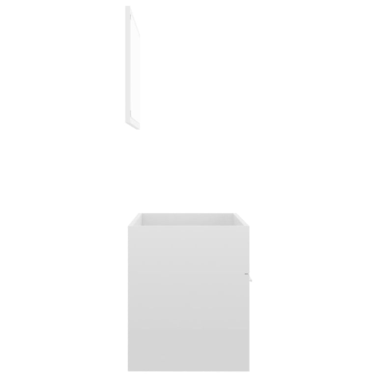 2-delige Badkamermeubelset spaanplaat hoogglans wit MeubelReus