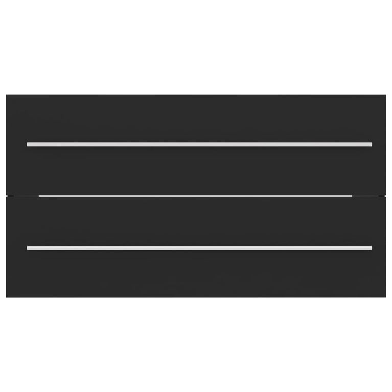 2-delige Badkamermeubelset spaanplaat grijs