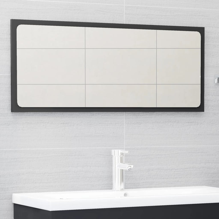 2-delige Badkamermeubelset spaanplaat grijs