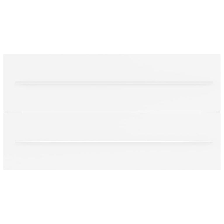 2-delige Badkamermeubelset spaanplaat wit en sonoma eikenkleur