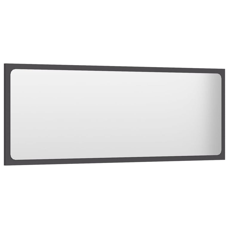 2-delige Badkamermeubelset spaanplaat grijs