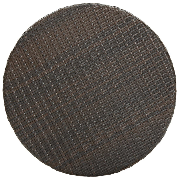 3-delige Tuinbarset poly rattan bruin MeubelReus